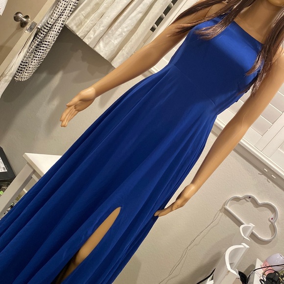 Lulus size Xs full length maxi dress, formal/semi blue - Picture 3 of 4